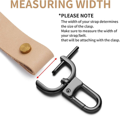 4pcs Detachable Snap Hook Swivel Clasp with Screw Bag Purse Strap Hardware Replacement,Gunmetal1