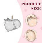 Cat Pet Keepsake Funeral Supplies: DIY Pet Fur Memory Capsule, Memorial Keychain for Cats, Transparent Transparent Material Pets Fur Keepsake, Self-Fill cat Memorial Gift for Pets Lovers (No.2)