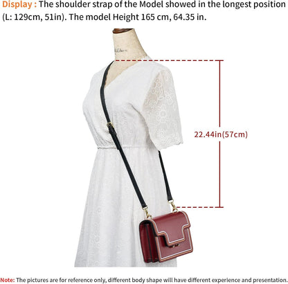 Leather Adjustable Replacement Strap Shoulder Bag Cross Body Bag Purse Handbag For Women, 43-51 Inch