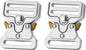 Tactical Buckle Replacement 2 pack,Metal Buckle Clip for Dog Collar, Keychain, Hunting Belt Bags