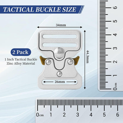 Tactical Buckle Replacement 2 pack,Metal Buckle Clip for Dog Collar, Keychain, Hunting Belt Bags
