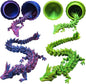 2 PCS MINI 3D Printed Dragon in Egg,Full Articulated Crystal Dragon,Flexible Joints Home Decor Executive Desk Toys, Creative Gifts