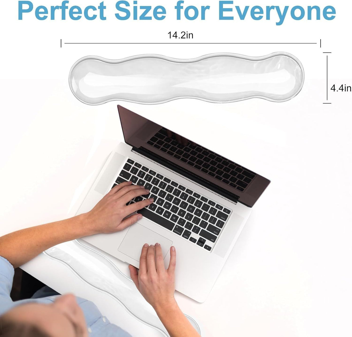 Gel Keyboard Wrist Rest - Ergonomic Computer Desk Pad for Typing Pain Relief, Cute Silicone Cushion for Support Hand & Arm, Comfortable Wrist Rest for Gaming Laptop Office & Home Accessories