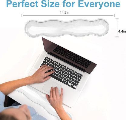 Gel Keyboard Wrist Rest - Ergonomic Computer Desk Pad for Typing Pain Relief, Cute Silicone Cushion for Support Hand & Arm, Comfortable Wrist Rest for Gaming Laptop Office & Home Accessories