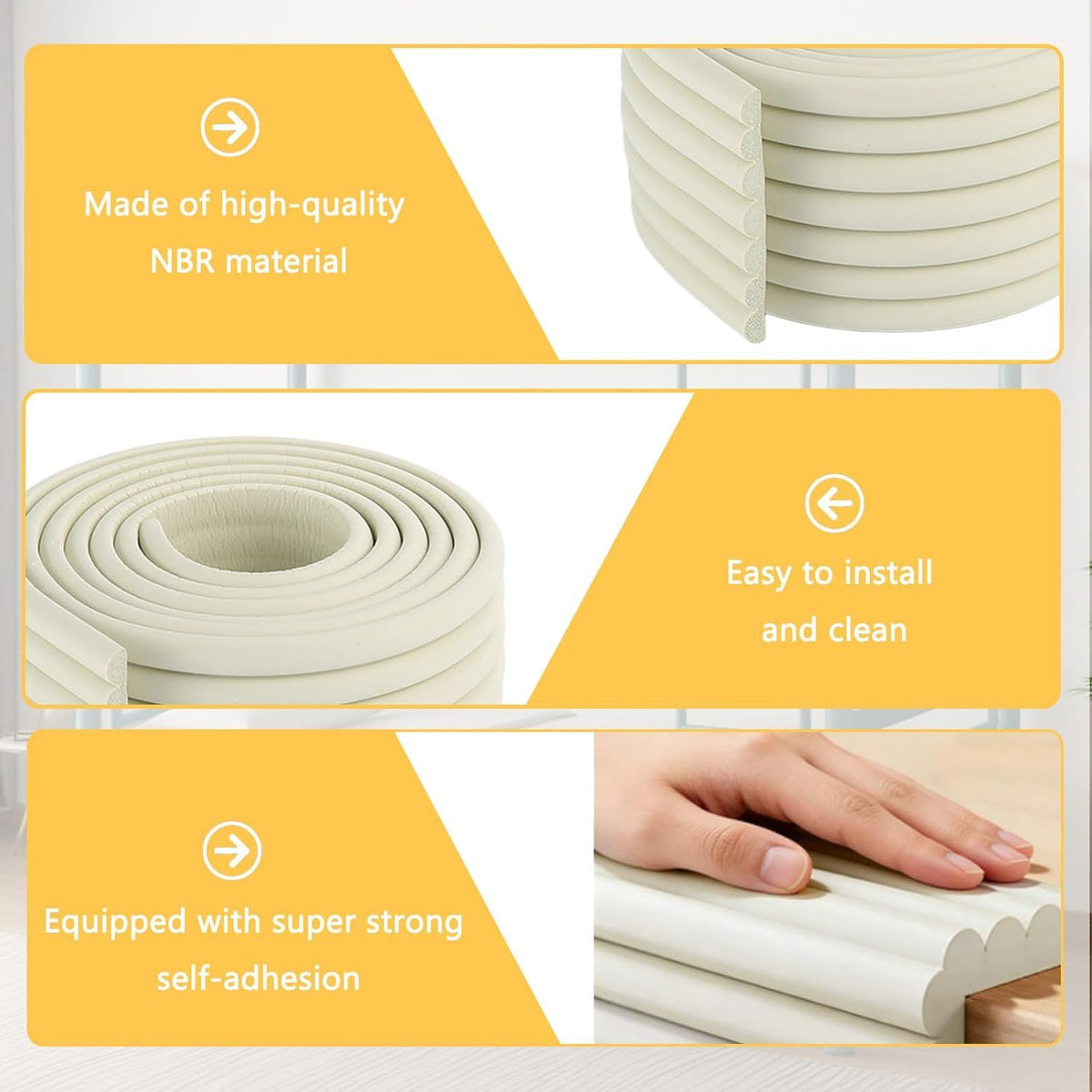 Soft Bunk Bed Ladder Pads with Cutter – Foam Step Padding & Ladder Cover for Kids’ Loft Beds, Dorm Ladders, Stairs & Edges, Easy-Cut Protective Pads for Comfortable Climbing and Home Safety (White)