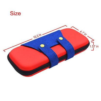 Carry Case Compatible with Nintendo Switch and New Switch OLED Console with Pockets for Accessories and Games-Red