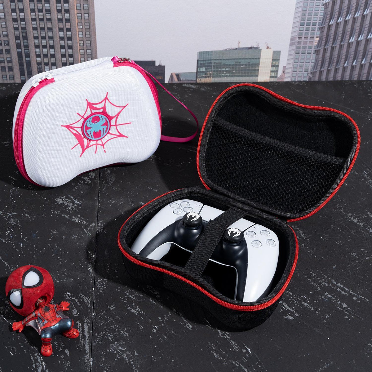 Gaming Controller Travel Carrying Case Compatible with Playstation 5 Wireless Controllers. Protective Storage Holder Bag Cover for PS5 Console (Box Only)-Black