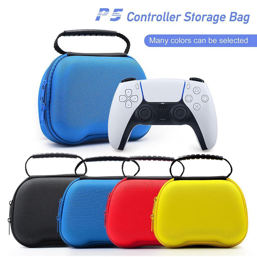 Gaming Controller Travel Carrying Case Compatible with Playstation 5 Wireless Controllers. Protective Storage Holder Bag Cover for PS5 Console (Box Only)-Black