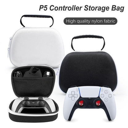 Gaming Controller Travel Carrying Case Compatible with Playstation 5 Wireless Controllers. Protective Storage Holder Bag Cover for PS5 Console (Box Only)-Black