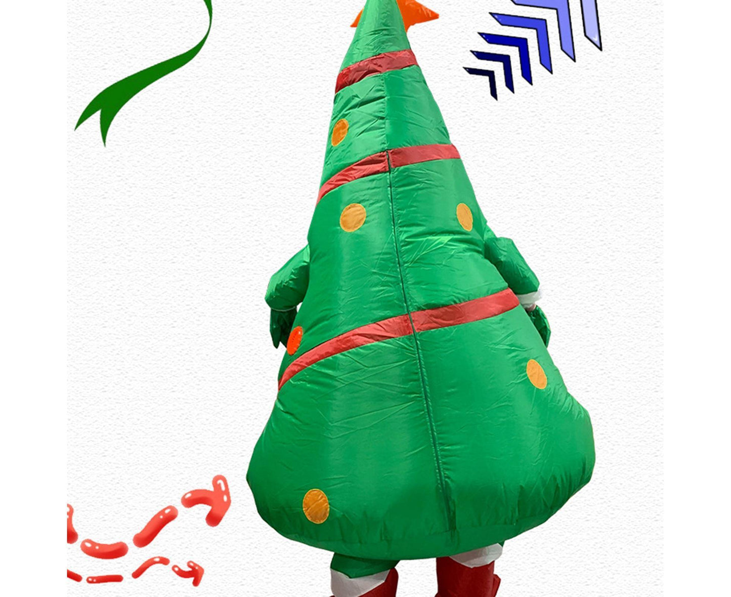 Christmas Cartoon Doll Costumes Air Model Inflatable Christmas Tree Clothes Funny Dress Up Props