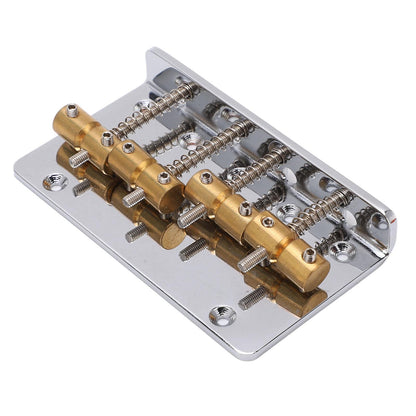 4 String Bass Bridge Assembly Robust Simple Installation Copper Guitar Bridge Saddle For Maintenance