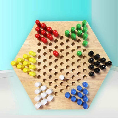 Chinese Checkers Wooden Building Board Games for babies Classic Set Halma Halma Family Strategy Pieces