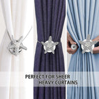 Set of 2 crystal hangers with silver padlocks for curtain buckles
