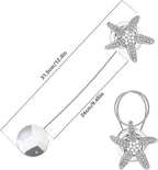 Set of 2 crystal hangers with silver padlocks for curtain buckles