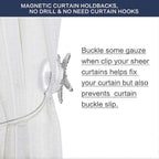 Set of 2 crystal hangers with silver padlocks for curtain buckles
