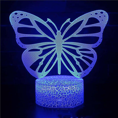 Butterfly Night Light, Birthday Gift For Girls 3D Illusion