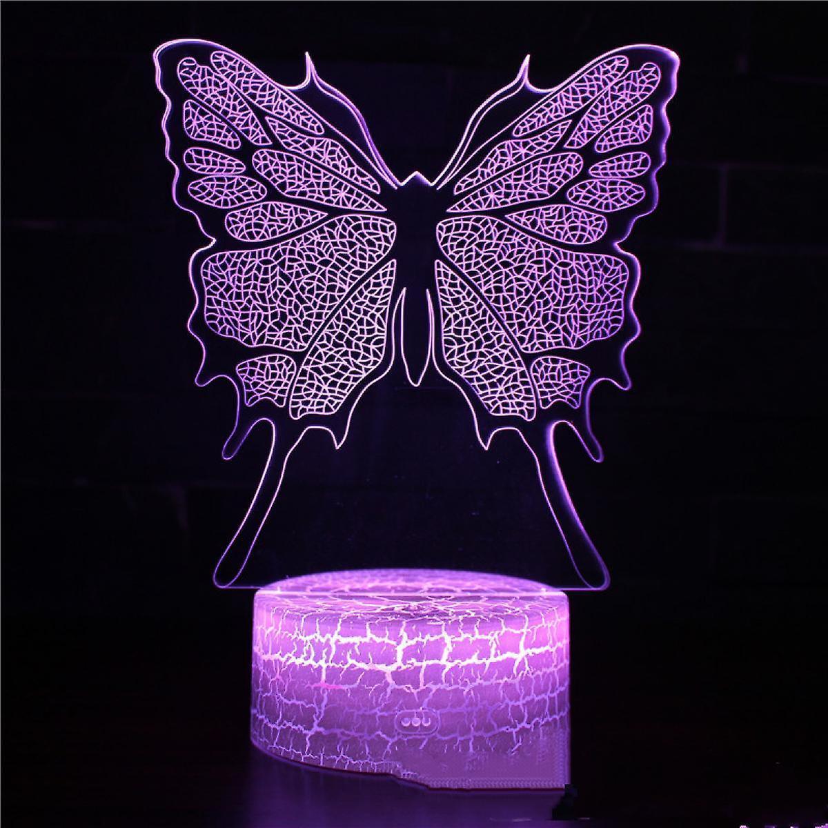 Butterfly Night Light, Birthday Gift For Girls 3D Illusion