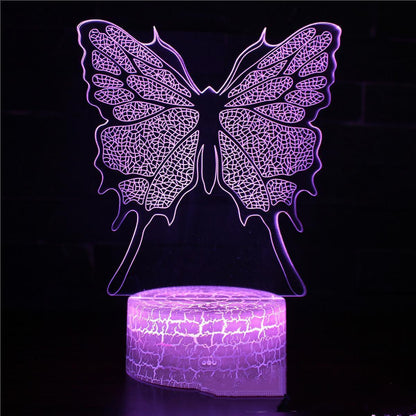 Butterfly Night Light, Birthday Gift For Girls 3D Illusion
