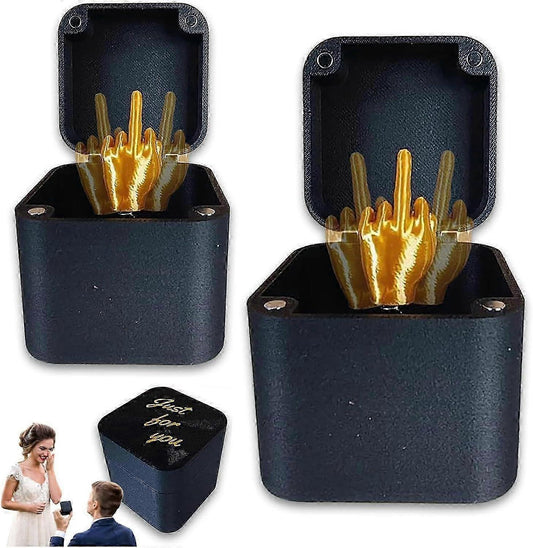 Middle Finger Surprise Gift Box, Funny Pop Up Surprise Gift Box, Christmas Halloween Novelty Fun Prank Gift for Office Desk Decor Home Dcor - JA