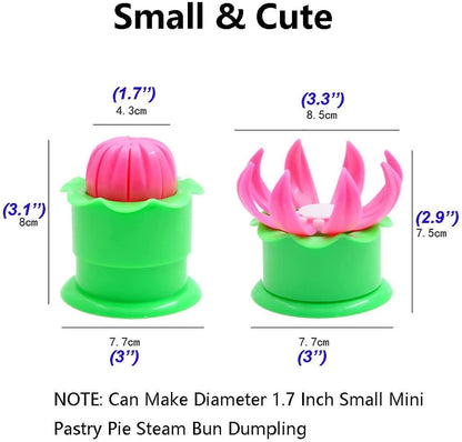 2-Pack Steamed Stuffed Bun Making Mold, Pastry Pie Steam Bun Dumpling Maker Mould, Empanada Mold Kit