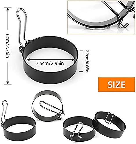 Stainless Steel Egg Rings, Omelette Mold, Non-Stick Egg Rings with Folding Handles, Round Egg Rings