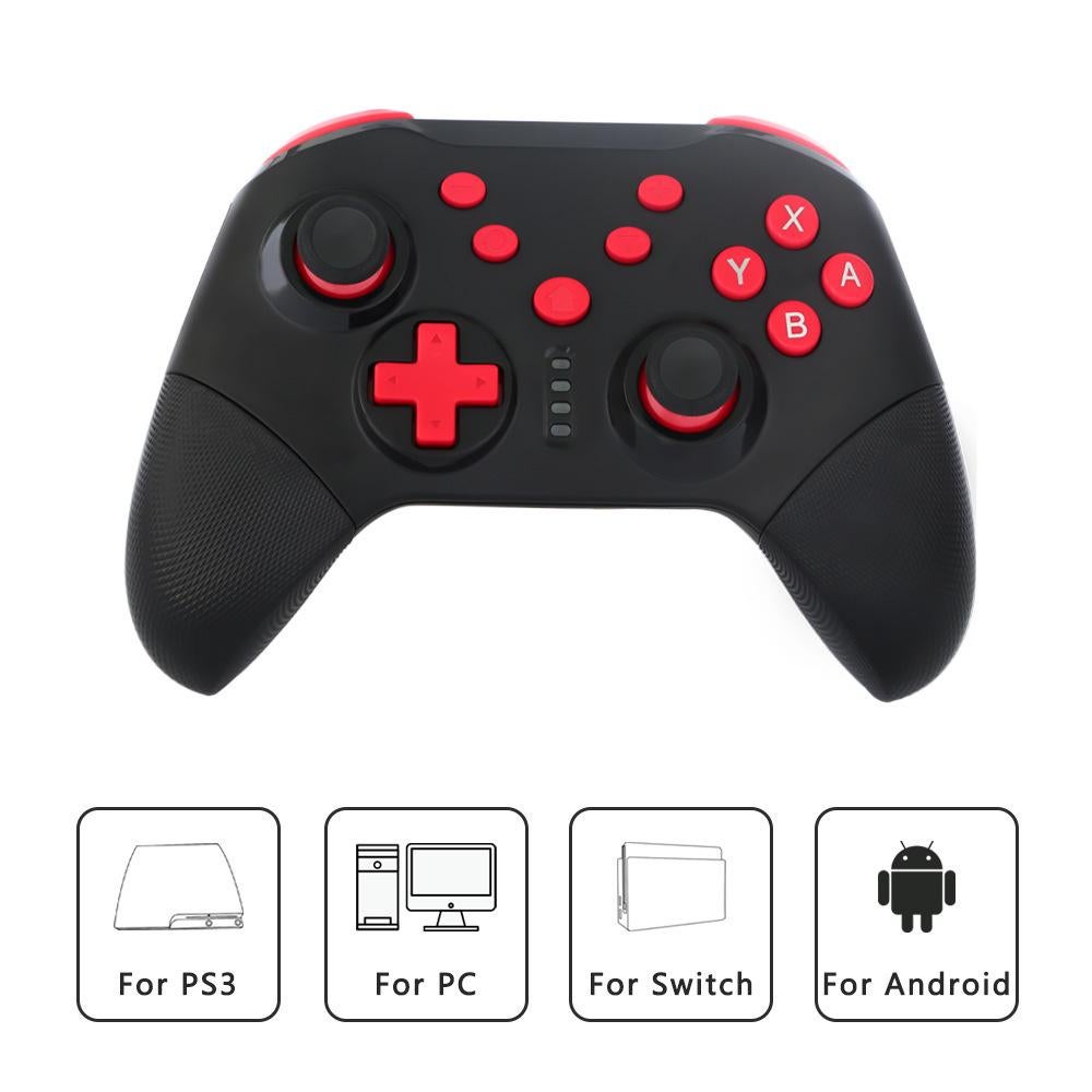 Wireless Game Controller for Switch,PC,Android & PS3 - Pro Gaming Gamepad with Bluetooth,Turbo & Vibration - Yellow Black