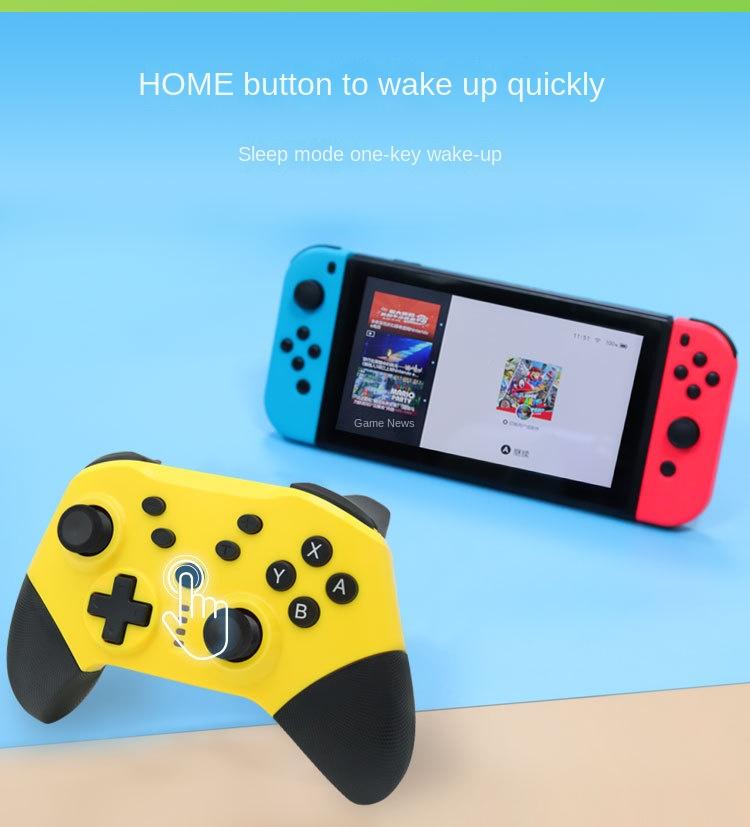 Wireless Game Controller for Switch,PC,Android & PS3 - Pro Gaming Gamepad with Bluetooth,Turbo & Vibration - Yellow Black