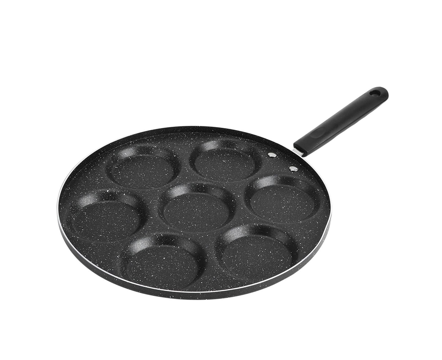 7-Hole Non-Stick Frying Pan, Egg & Burger Mold, Household Cooking Pan