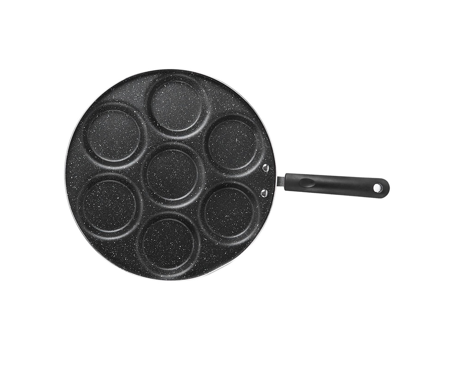 7-Hole Non-Stick Frying Pan, Egg & Burger Mold, Household Cooking Pan