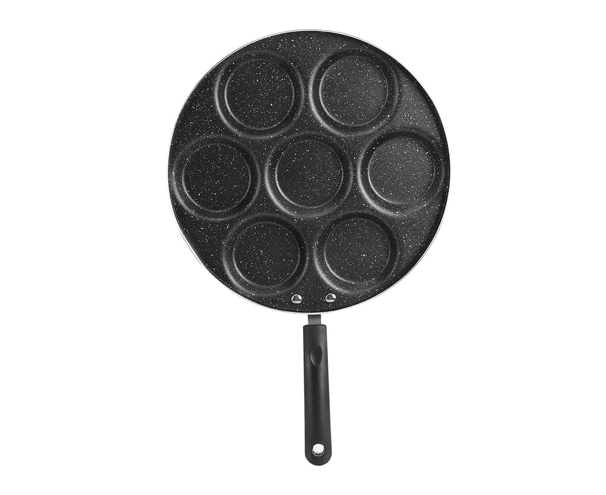 7-Hole Non-Stick Frying Pan, Egg & Burger Mold, Household Cooking Pan