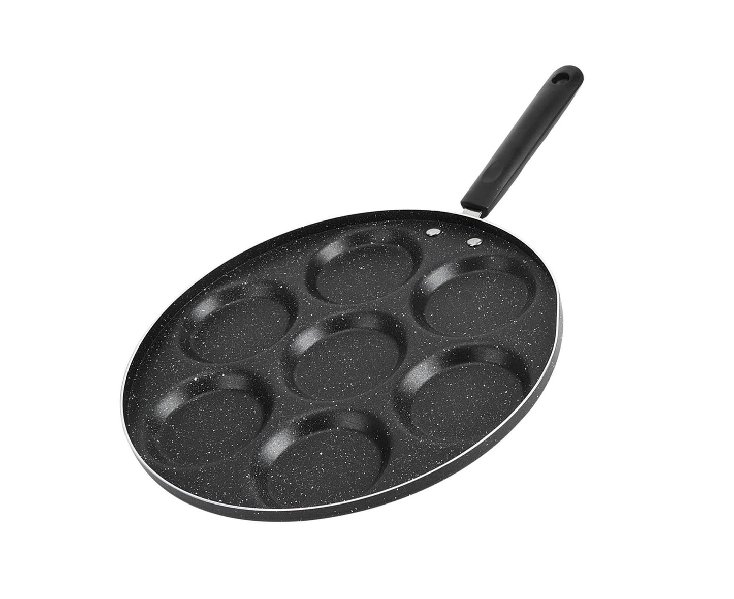 7-Hole Non-Stick Frying Pan, Egg & Burger Mold, Household Cooking Pan