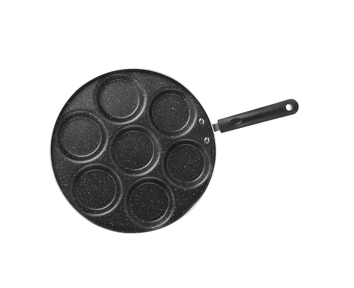 7-Hole Non-Stick Frying Pan, Egg & Burger Mold, Household Cooking Pan