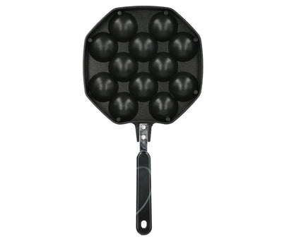 12-Cavity Aluminum Takoyaki Pan, Octopus Balls Egg Puffs Baking Pan, Home Cooking Tool