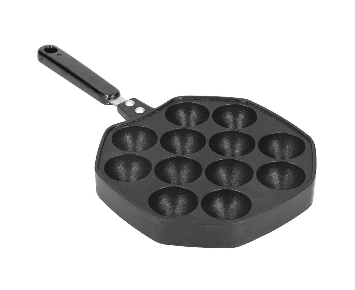 12-Cavity Aluminum Takoyaki Pan, Octopus Balls Egg Puffs Baking Pan, Home Cooking Tool