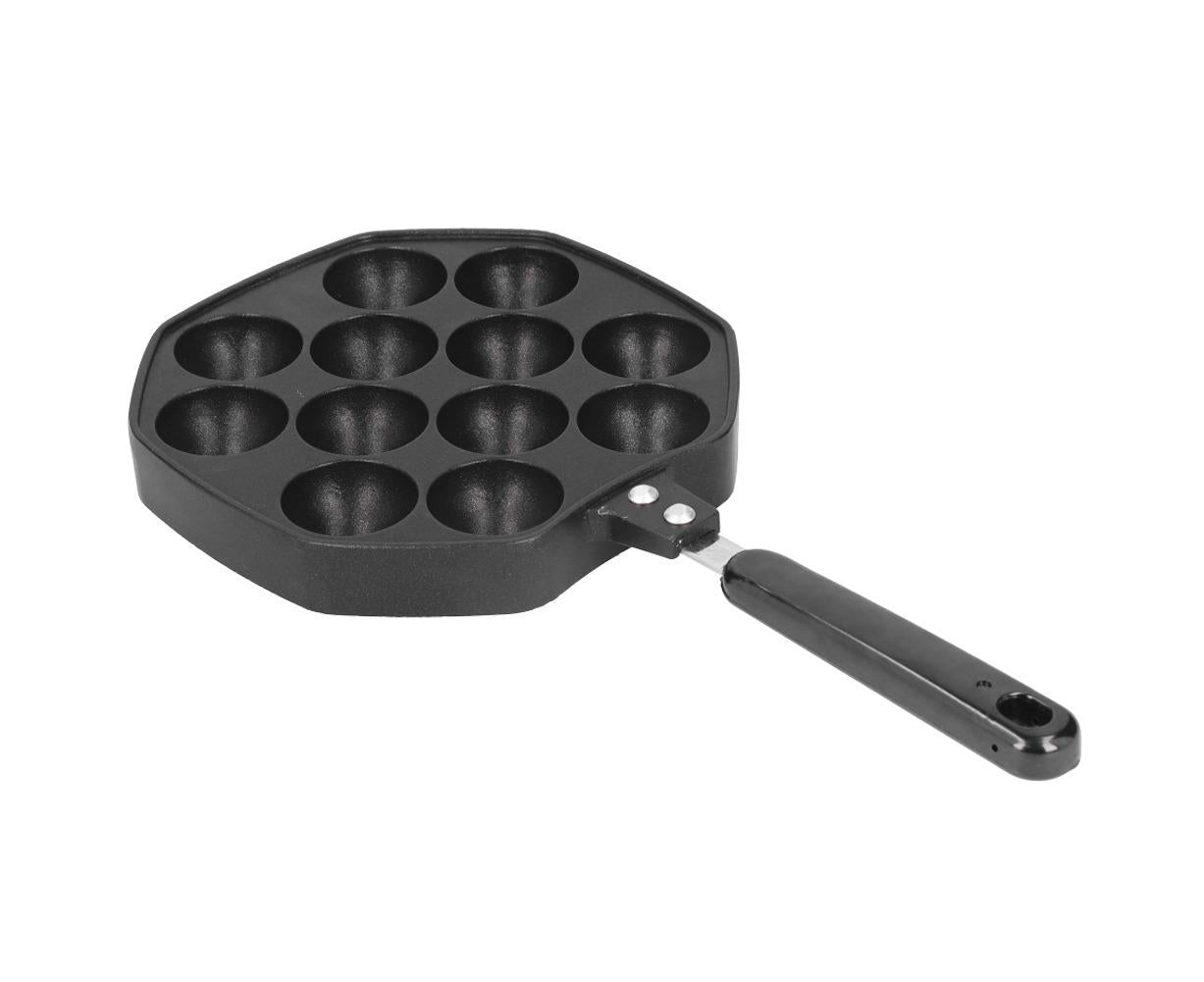 12-Cavity Aluminum Takoyaki Pan, Octopus Balls Egg Puffs Baking Pan, Home Cooking Tool