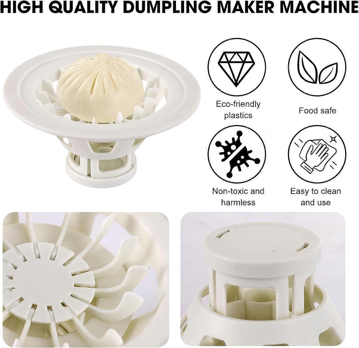7" Baozi & Dumpling Maker Mold for Home Kitchen