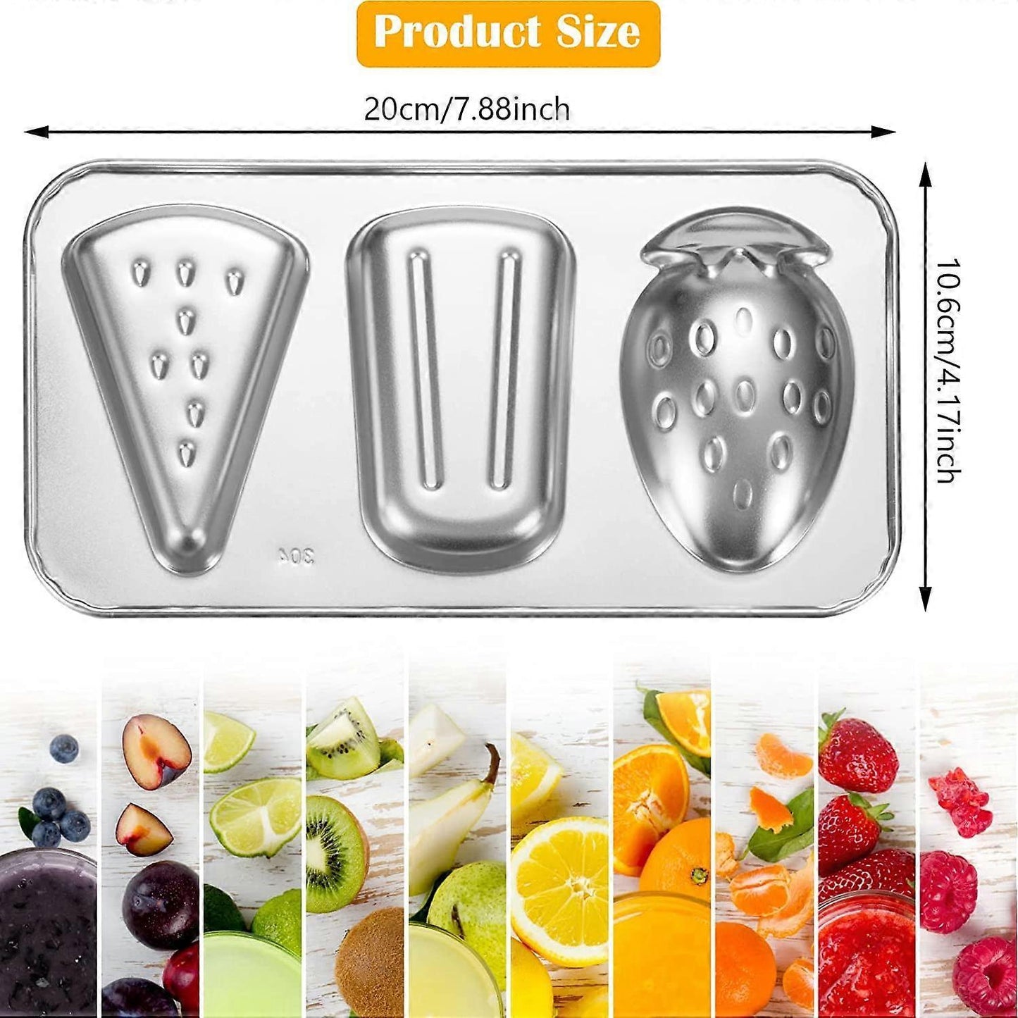 Stainless Steel Popsicle Molds - BPA-Free Reusable Set with Sticks & Lids