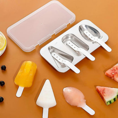 Stainless Steel Popsicle Molds - BPA-Free Reusable Set with Sticks & Lids