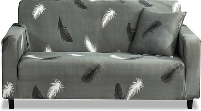 2 Seater Jacquard Elastic Sofa Cover Anti-Slip Stretch Slipcover