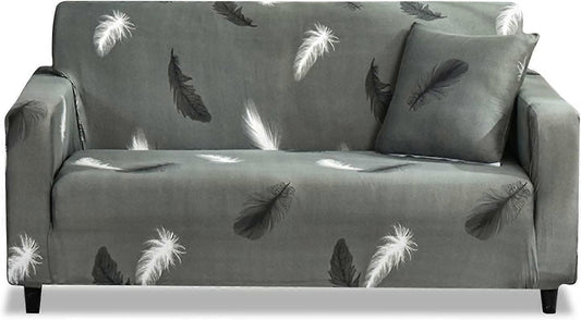 2 Seater Jacquard Elastic Sofa Cover Anti-Slip Stretch Slipcover