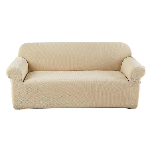2 Seater Sofa Cushion Cover Sofa Towel Cloth Sofa Slipcover - Beige