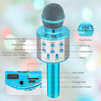 Portable Wireless Handheld Karaoke Microphone - babies Microphone