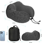 Memory Foam Hooded Travel Neck Pillow Comfortable Travel Pillow with Hood