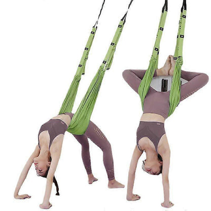 Green Aerial Yoga Strap Anti-Gravity Hammock for Inversion & Flexibility