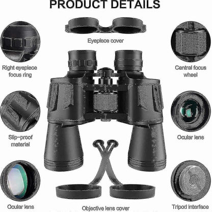 20x50 Binoculars High Power Long Range Compact Binocular for Adults