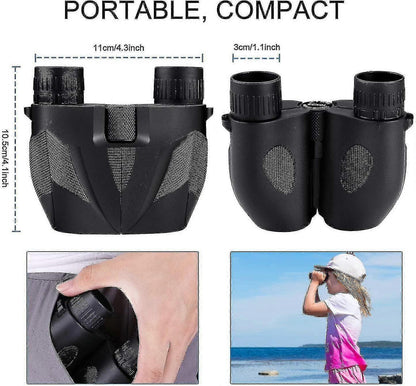 10x25 Binoculars with Strap Compact Lightweight Binoculars for Travel