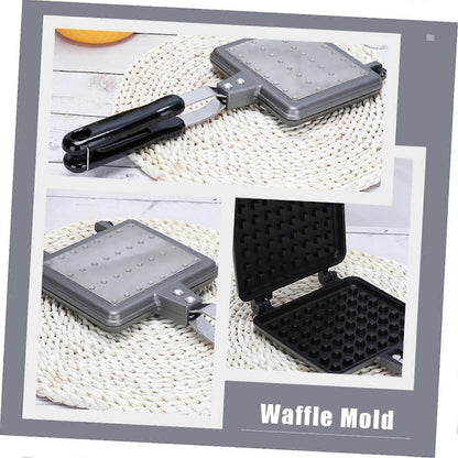 Waffle Mold Pan - Aluminum Nonstick Waffle Baking Dish for DIY Breakfast Waffles
