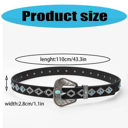 Cream PU Leather Belt, Adjustable Unisex Punk Waist Belt for Casual Wear