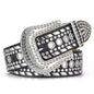 Women's Rhinestone Studded Leather Belt for Jeans