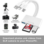 5-in-1 USB OTG Memory Card Reader Adapter, SD TF Card Reader Combo